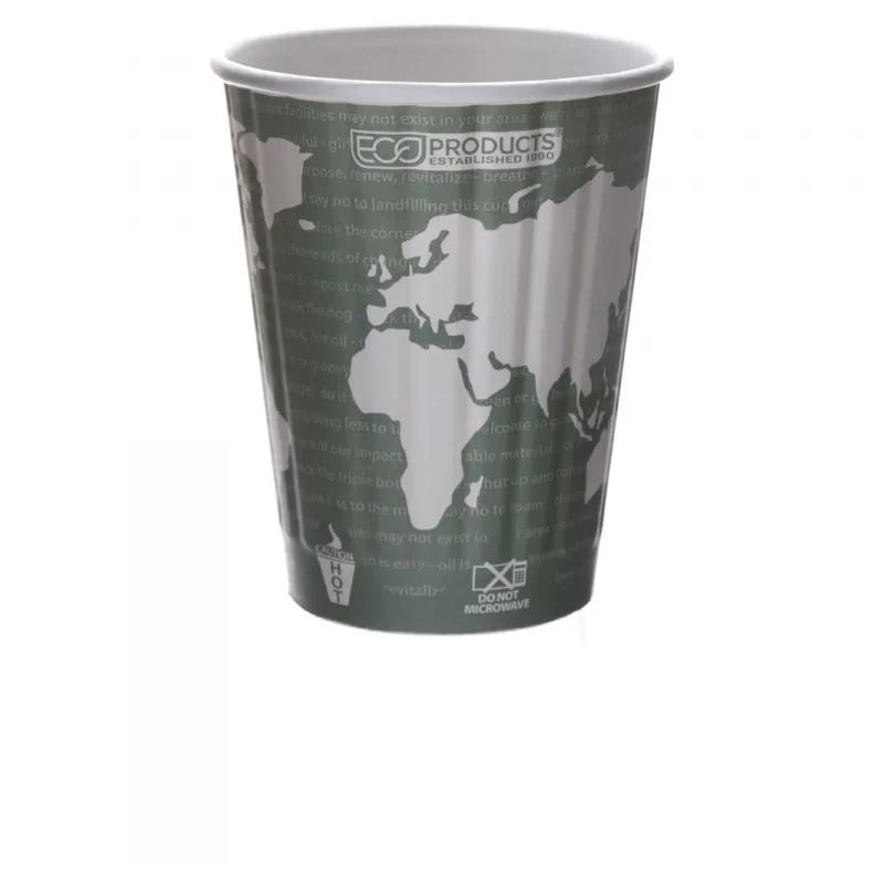 World Art Hot Cup Insulated 12 OZ Double Wall Poly-Coated Paper Multicolor 600/Case