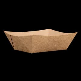 Food Tray 1 LB Kraft Paperboard Kraft Rectangle 1000/Case
