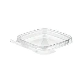 Safe-T-Fresh® Deli Container Hinged With Flat Lid 2 OZ RPET Clear Square 336/Case