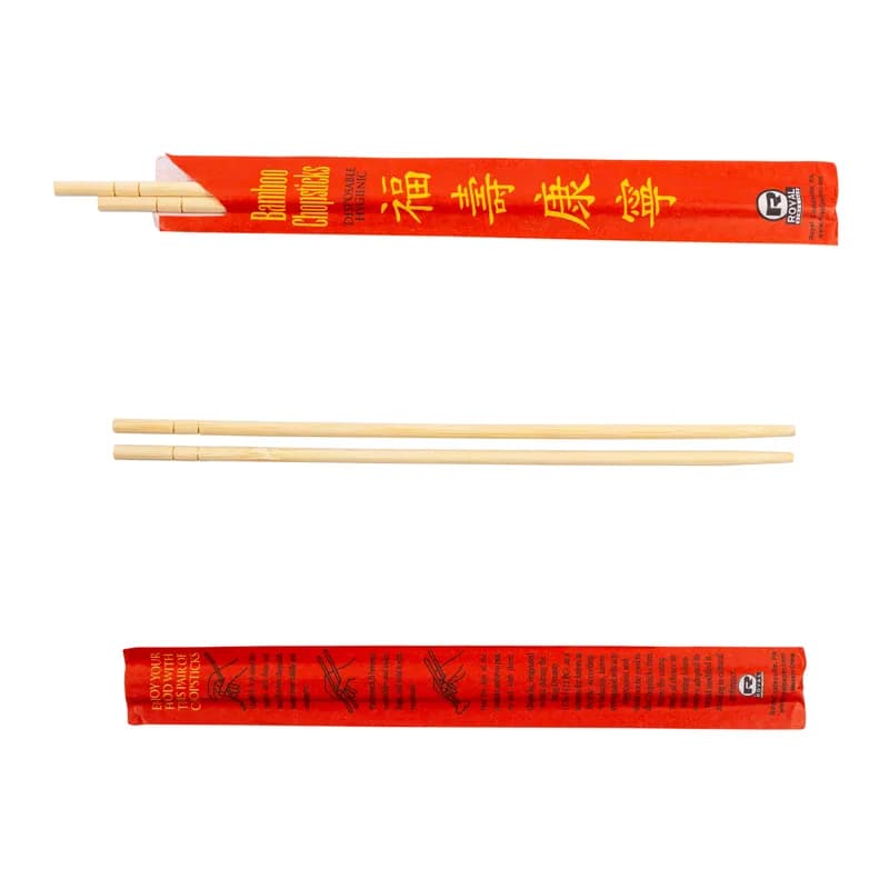 Chopsticks 9 IN Bamboo 100 Count/Pack 10 Packs/Case 1000 Count/Case