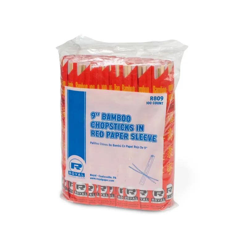 Chopsticks 9 IN Bamboo 100 Count/Pack 10 Packs/Case 1000 Count/Case