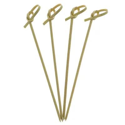 Food Knot Pick 4.5 IN Bamboo 100 Count/Pack 10 Packs/Case 1000 Count/Case