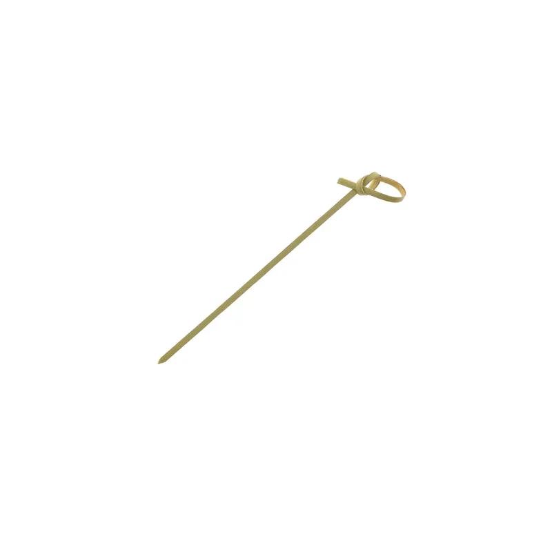 Food Knot Pick 4.5 IN Bamboo 100 Count/Pack 10 Packs/Case 1000 Count/Case