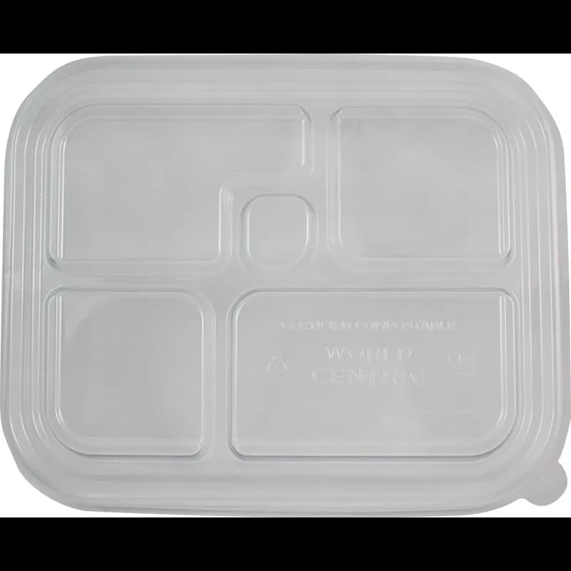 Lid 5 Compartment PLA Clear For Bento Box 300/Case