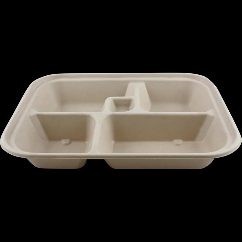 Bento Box 5 Compartment Pulp Fiber Kraft 300/Case