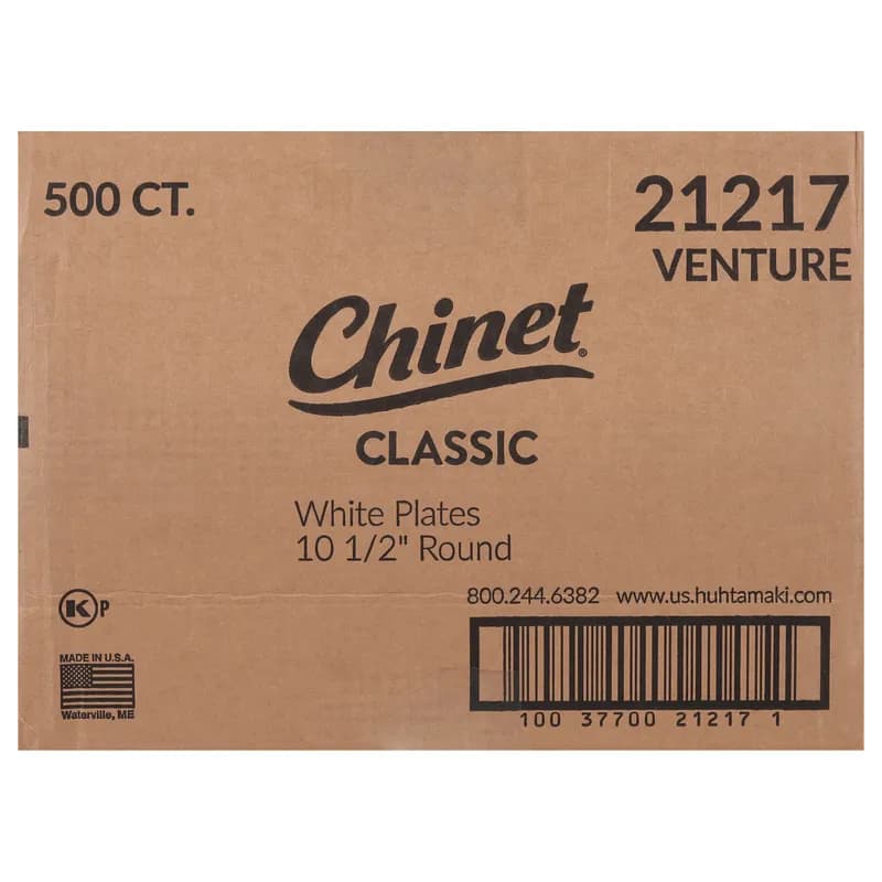 The Chinet Brand® Plate 10.5 IN Molded Fiber White Round 500/Case