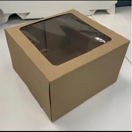 Cake Box 8X8X5 IN Paperboard Kraft Square 100/Case