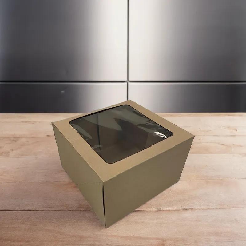 Cake Box 8X8X5 IN Paperboard Kraft Square 100/Case