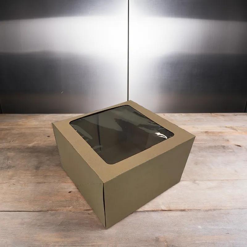 Cake Box 8X8X5 IN Paperboard Kraft Square 100/Case