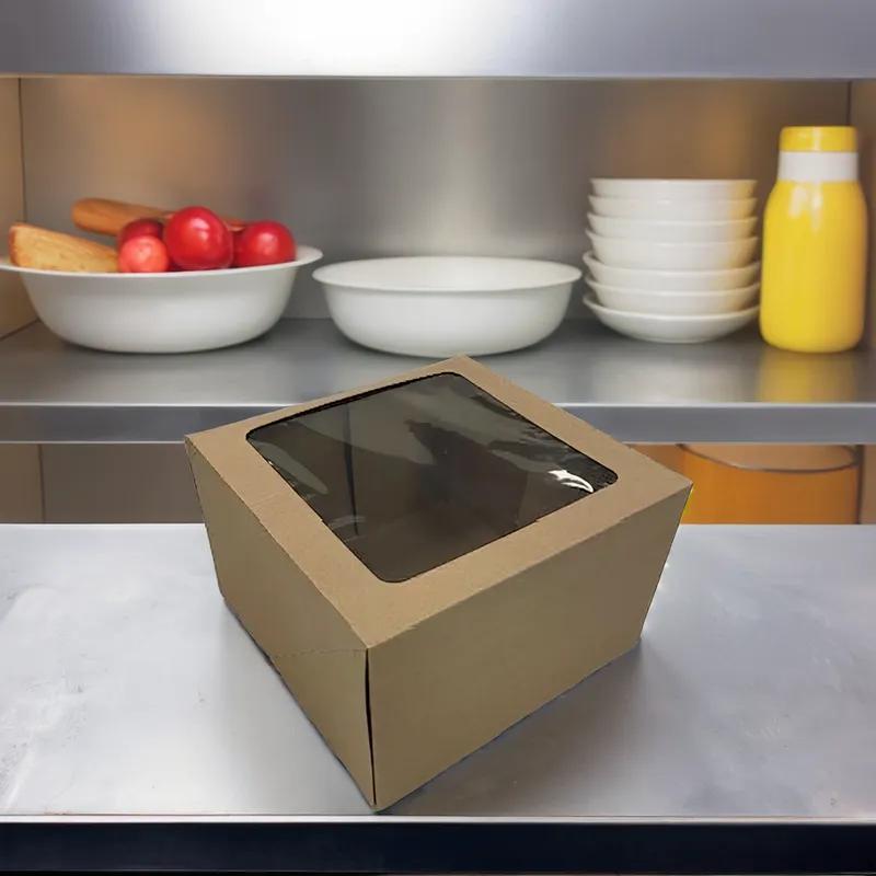 Cake Box 8X8X5 IN Paperboard Kraft Square 100/Case