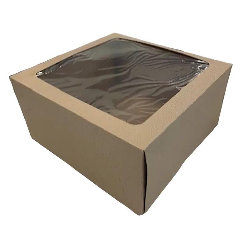 Cake Tart Box 10X10X5 IN Paperboard Kraft Square 100/Case