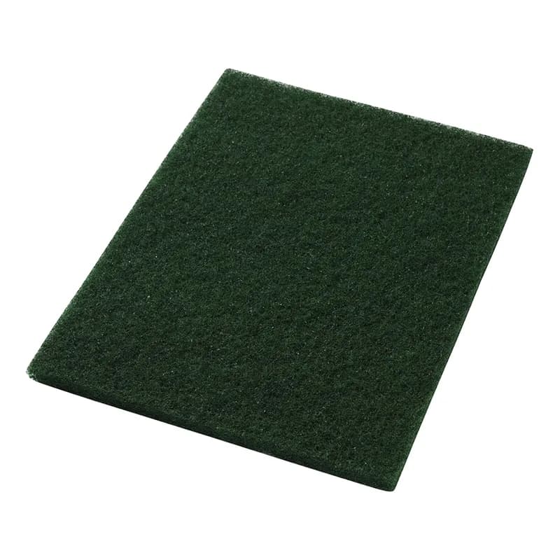 Scrubbing Pad 14X20 IN Green Polyester Fiber 5/Case