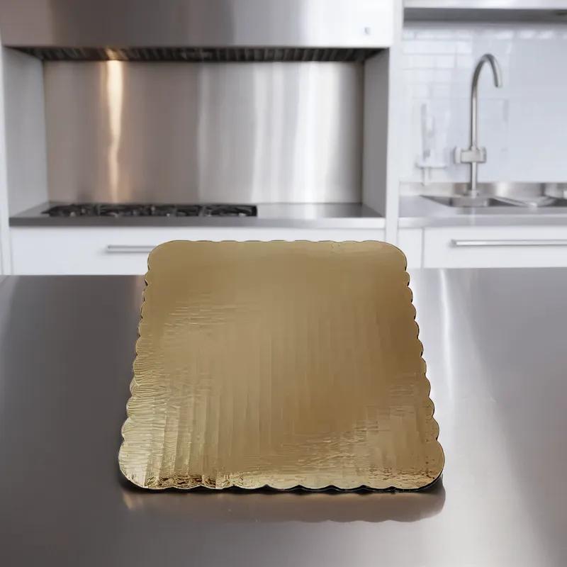Cake Pad 10.37X5.375 IN Paperboard Gold Non-Embossed 200/Case