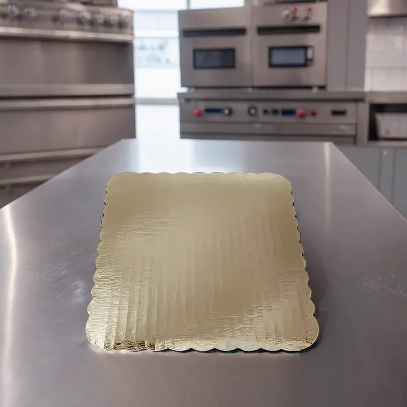 Cake Pad 10.37X5.375 IN Paperboard Gold Non-Embossed 200/Case