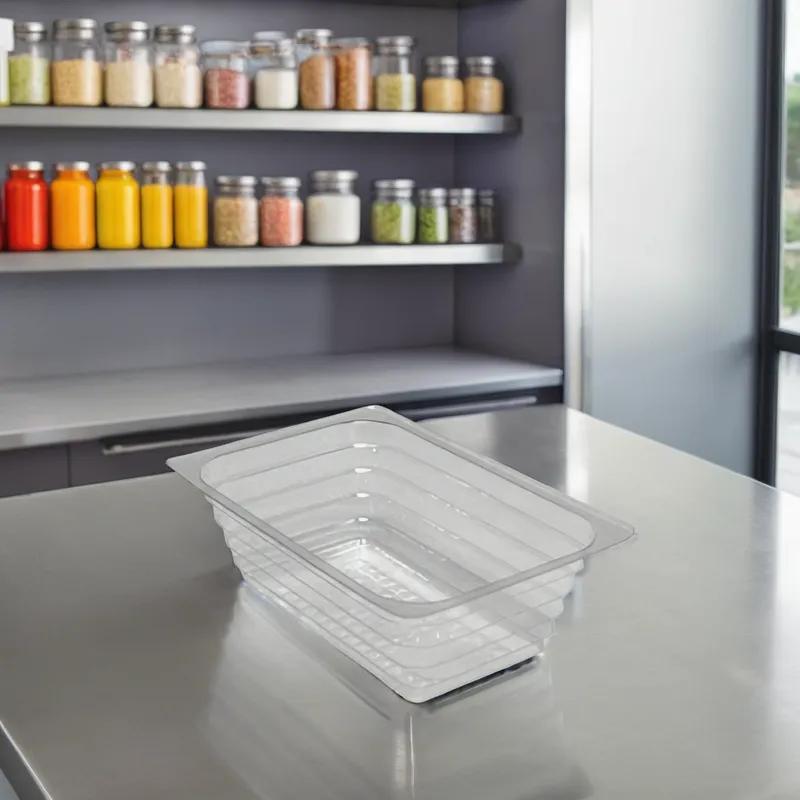 WNA Atrium Deli Container Base 8 OZ OPS Clear Rectangle 1000/Case