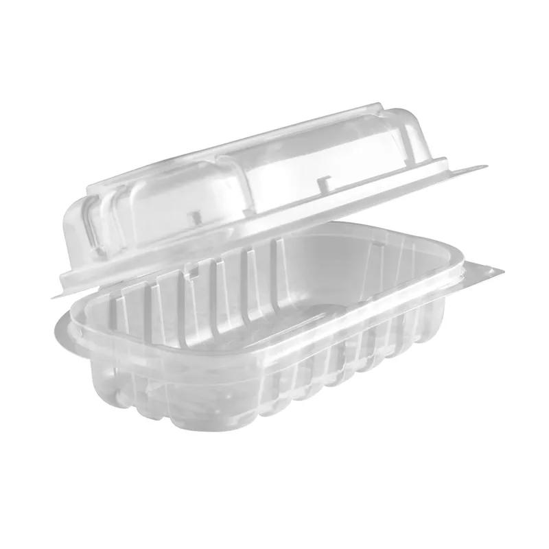MicroRaves® Hot Dog Take-Out Container Hinged With Dome Lid PP Clear 540/Case