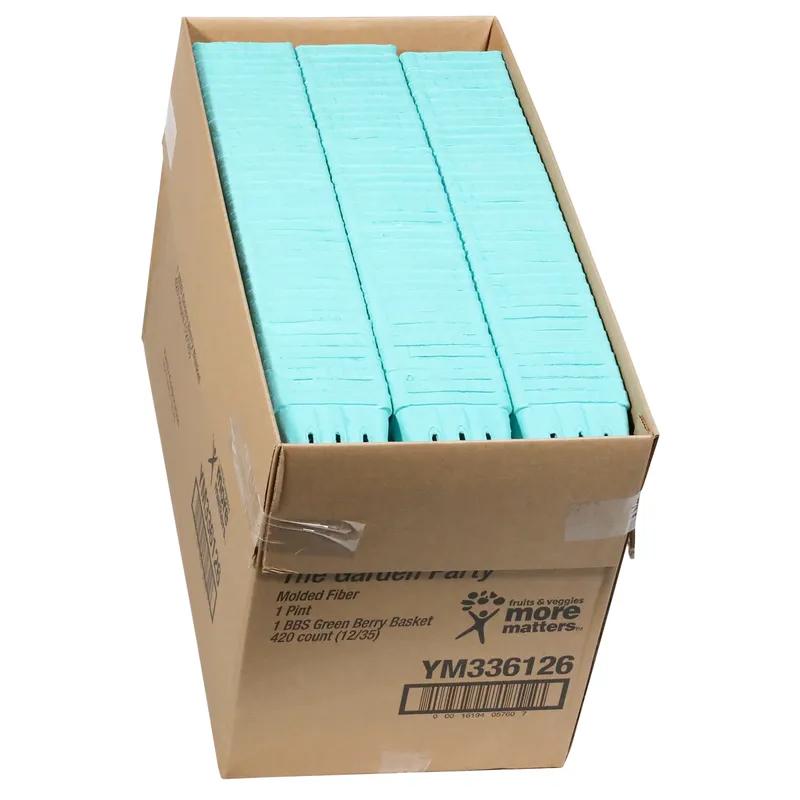 Berry Basket 16 OZ Molded Fiber Green Square 420/Case