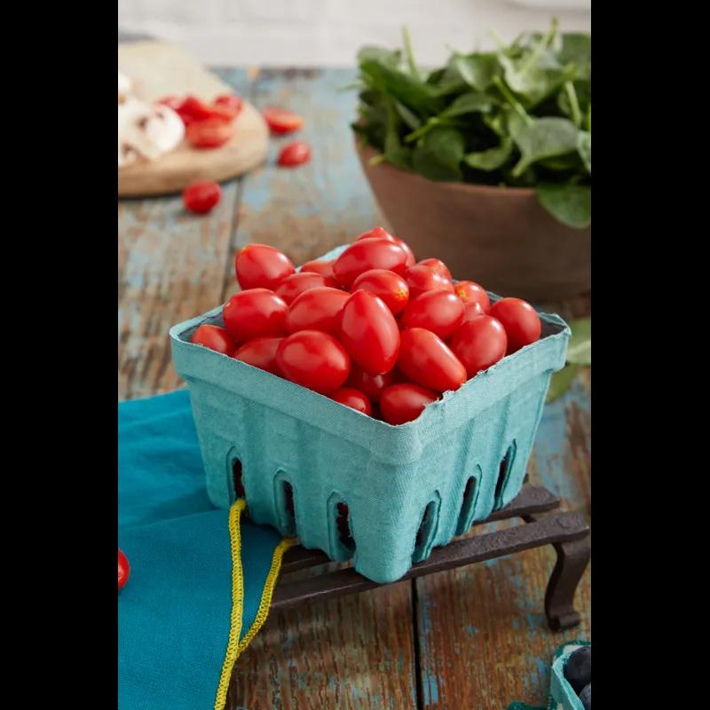 Berry Basket 16 OZ Molded Fiber Green Square 420/Case