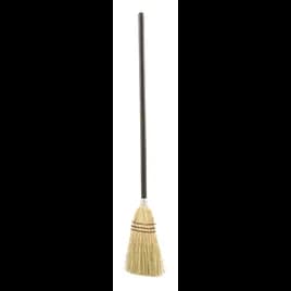 Lobby Broom 38IN Brown Wood Natural Fiber 1/Each