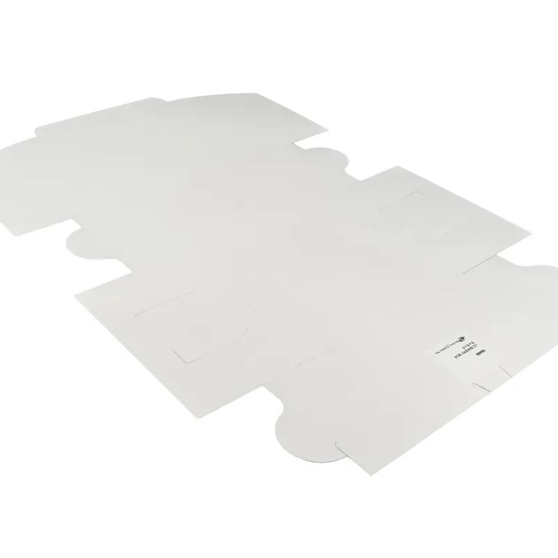 Bakery Box 8X8X5 IN Clay-Coated Kraft Board White Kraft Square Lock Corner Tuck Top 100/Case