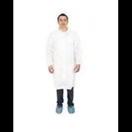 Lab Coat XXL White PP Elastic Wrists No Pockets 30/Case