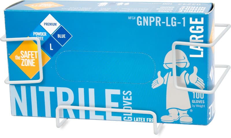 Glove Rack Dispenser 11.3X4.8X4.6 IN White Powder Coated Metal 1/Case