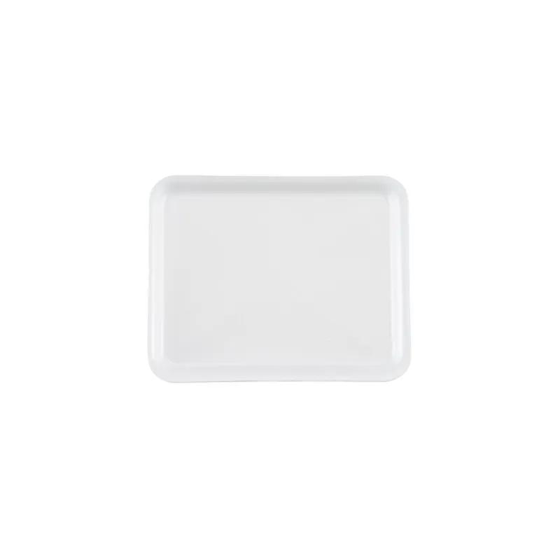 8S Meat Tray 10.25X8.25X0.5 IN 1 Compartment Polystyrene Foam Shallow White Rectangle 500/Bundle