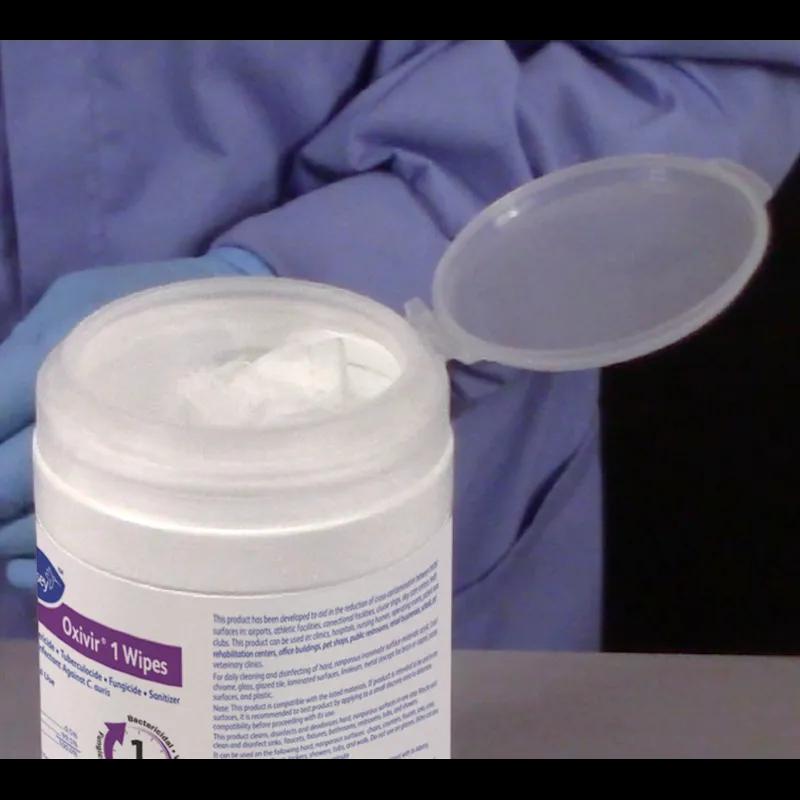 Oxivir® 1 One-Step Disinfectant Multi Surface Wipe Accelerated Hydrogen Peroxide (AHP®) 160 Count/Pack 12 Packs/Case