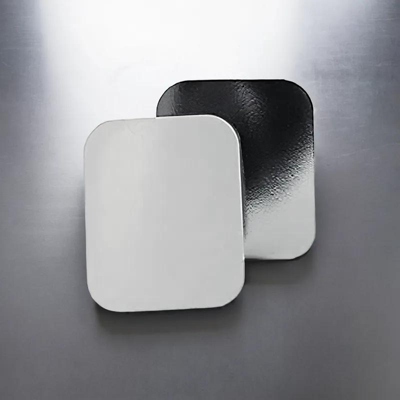 Victoria Bay Lid Flat Foil-Lined Paper Silver White Rectangle For 16 OZ Container 1000/Case