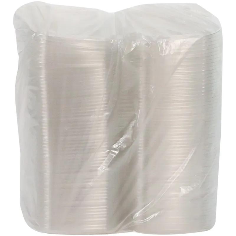 Lid Flat 5.5X5.5X0.75 IN RPET Clear Square For 8-12-16 OZ Container 504/Case
