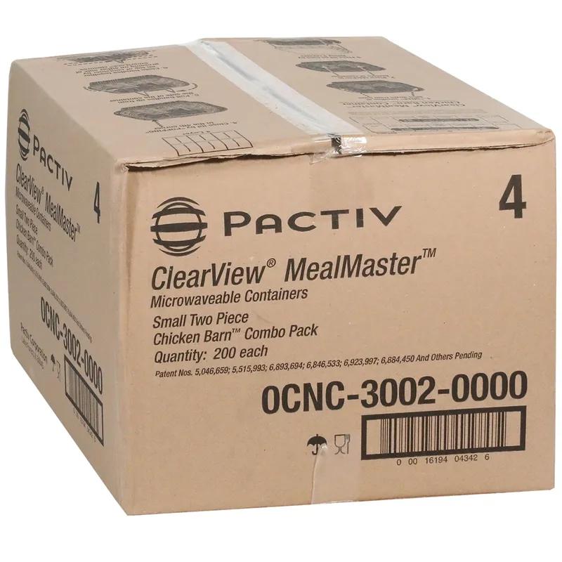 Chicken Barn & Lunch Box Small (SM) 2 Piece 7.6X6.6X3.3 IN MFPP OPS Black Clear Vented 200/Case