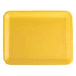 4S Supermarket Tray 9.25X7.25X0.5 IN Polystyrene Foam Shallow Yellow Rectangle 500/Case
