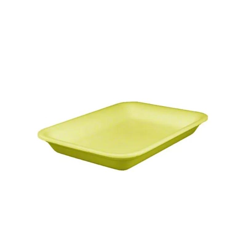 3P Meat Tray 8.75X6.5X1.25 IN Polystyrene Foam Yellow Rectangle Heavy 400/Case