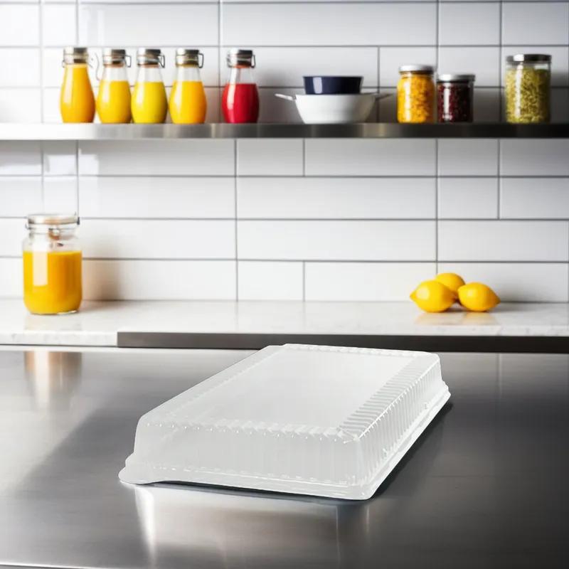 WNA Lid Dome 12X18 IN Plastic Clear Rectangle For Container 40/Case