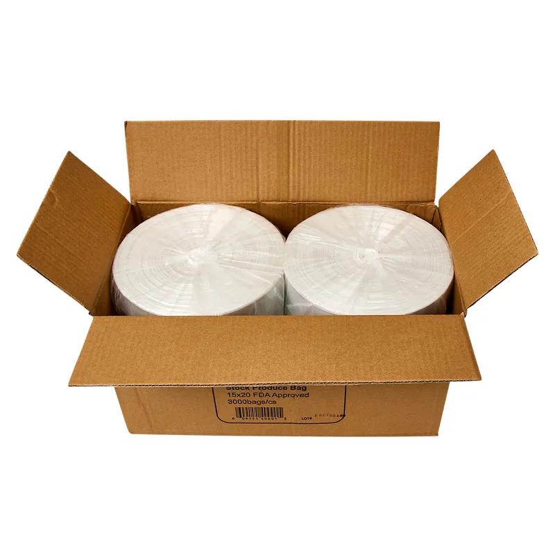 Produce Bag Roll 15X20 IN Plastic 3000/Case