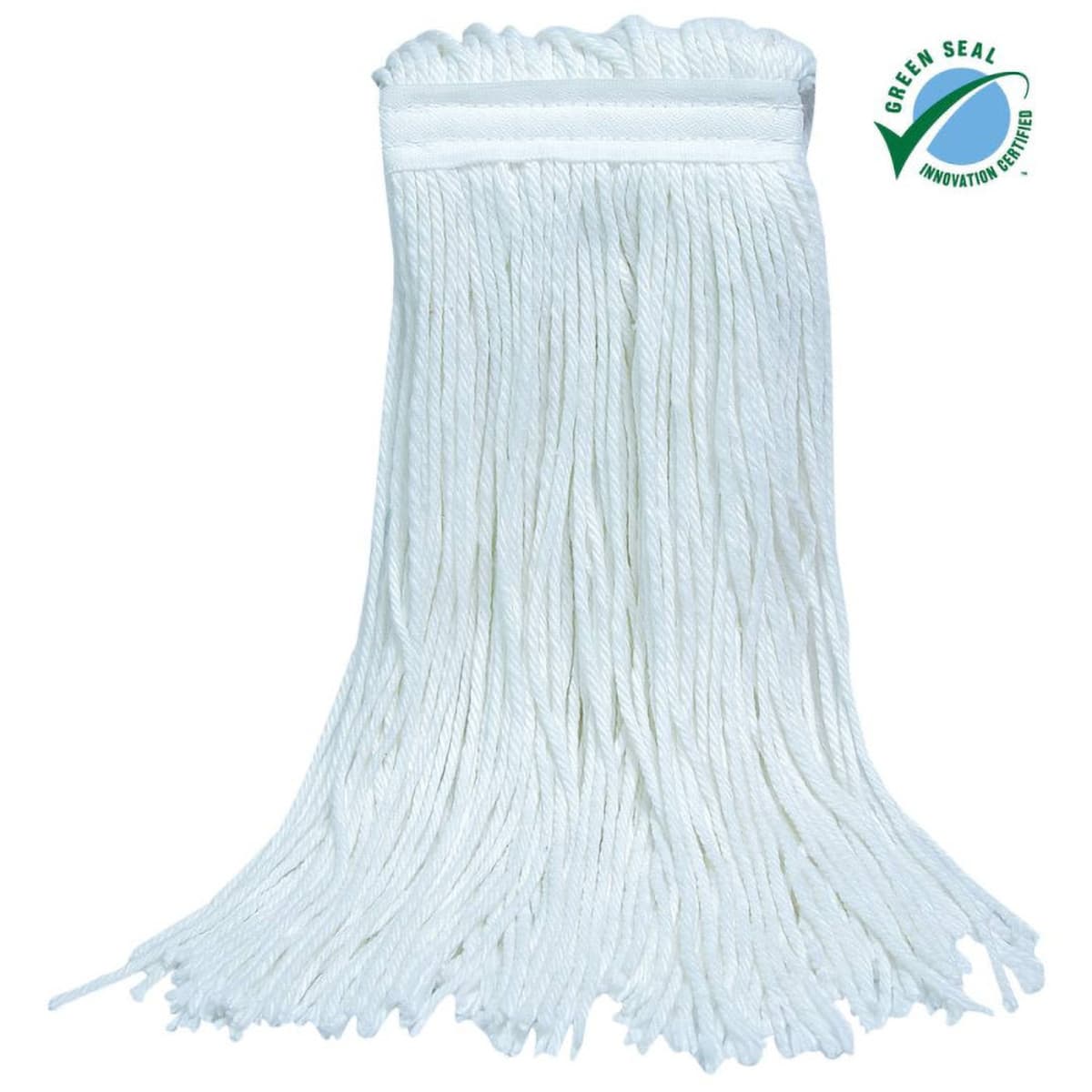 Mop Head #24 17 OZ White Rayon 4PLY Cut End Narrow Headband 1/Each