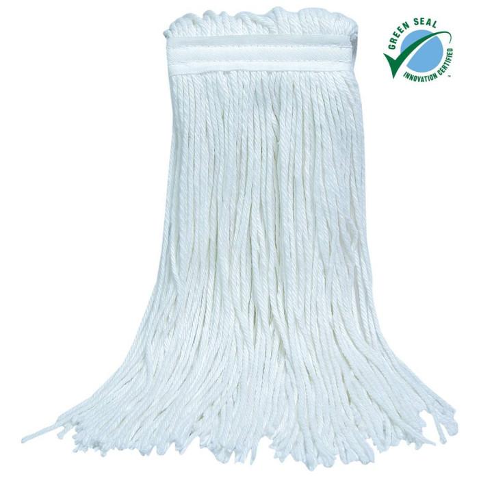 Mop Head #24 17 OZ White Rayon 4PLY Cut End Narrow Headband 1/Each