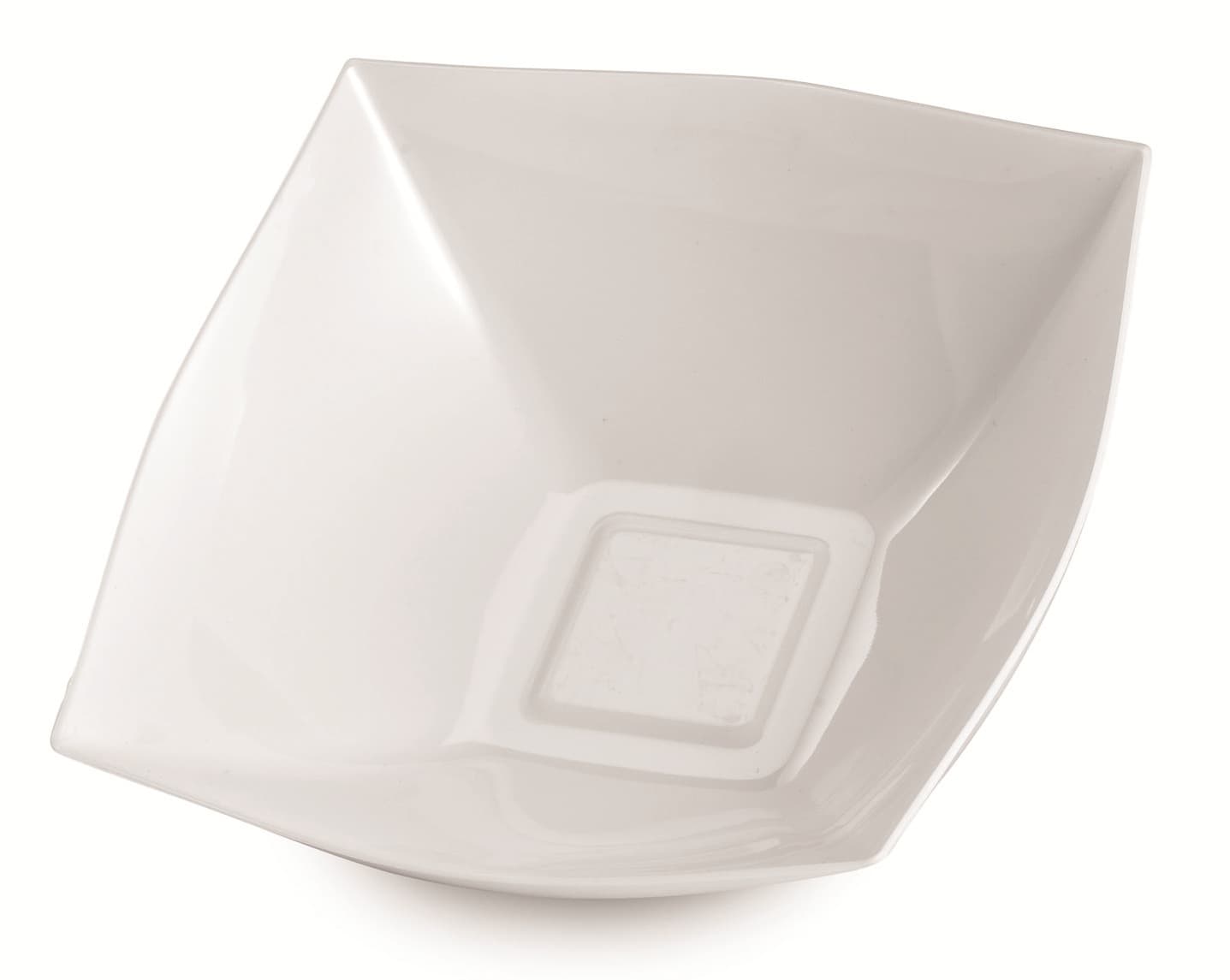 Serving Bowl 64 OZ Plastic White Square 50/Case