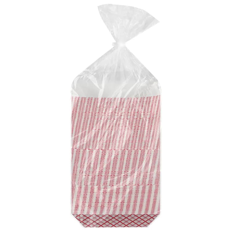 Food Tray 3 LB Paperboard Red White Plaid 500/Case