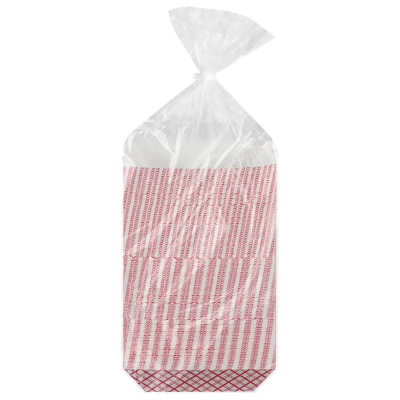 Food Tray 3 LB Paperboard Red White Plaid 500/Case