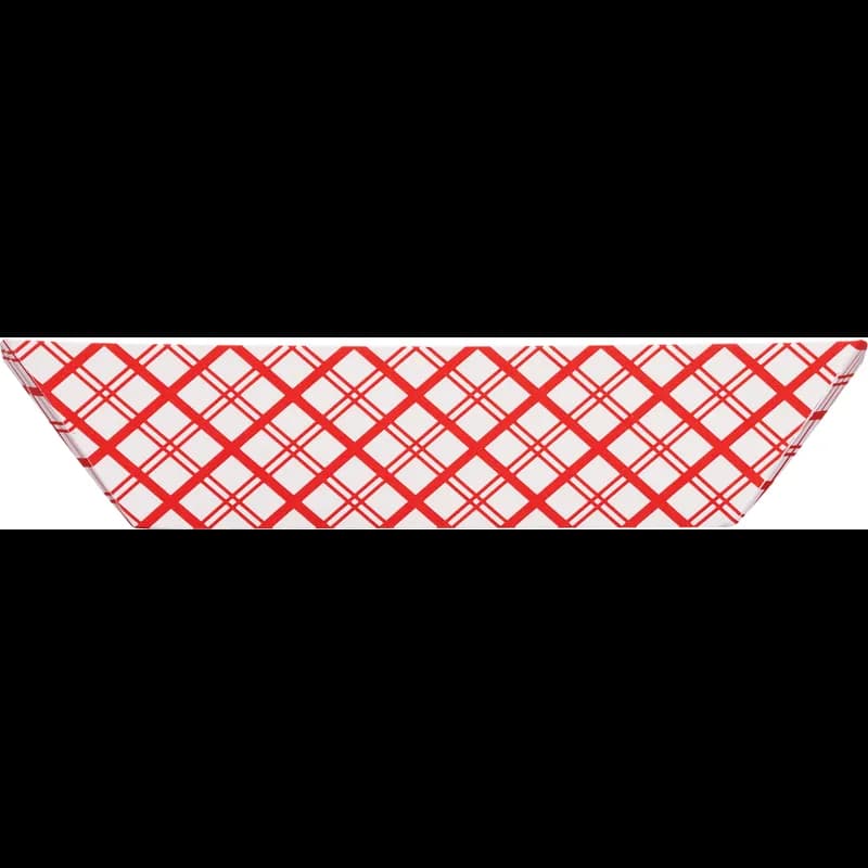 Food Tray 3 LB Paperboard Red White Plaid 500/Case