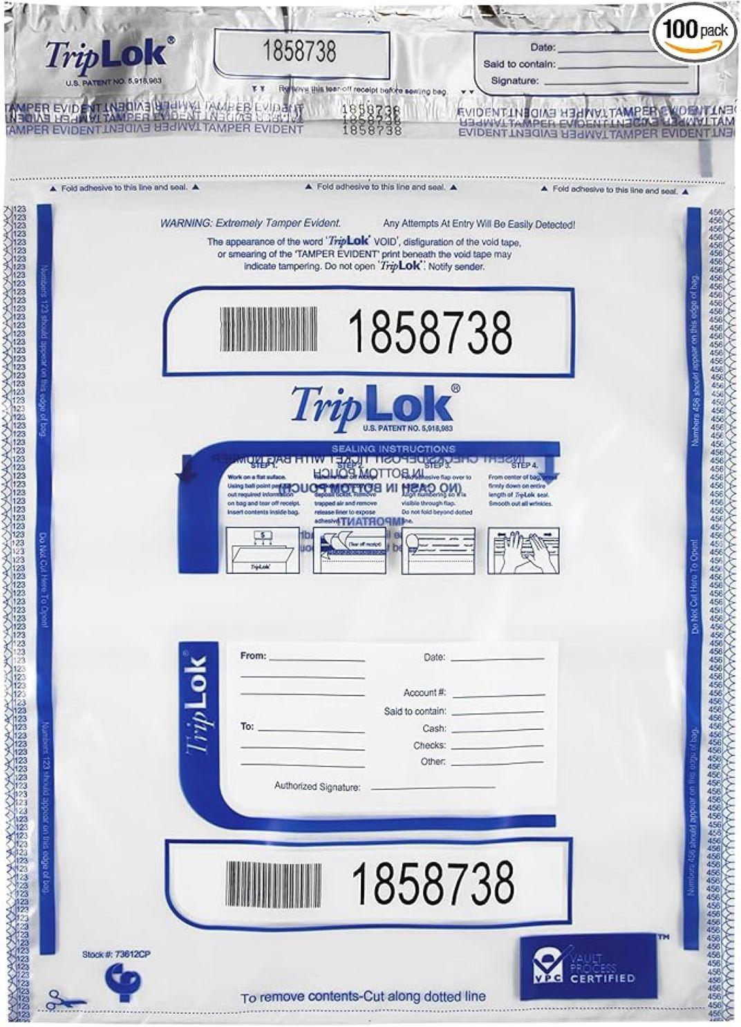 Safelok3 Security Bag 12X16 IN Clear Tamper-Evident 500/Case