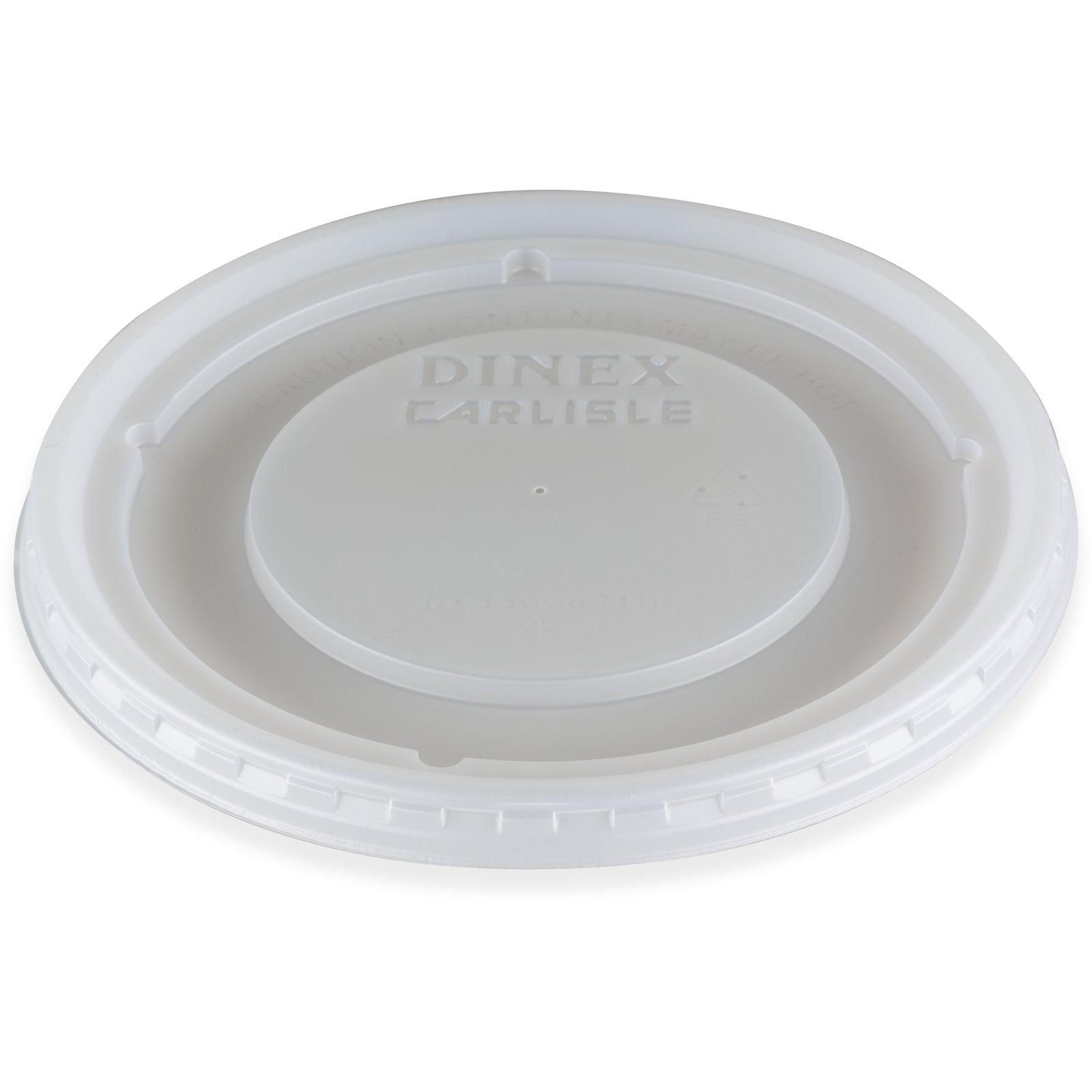Dinex® Turnbury® Lid 9 OZ 1 Compartment PS Translucent Round For Bowl 1000/Case