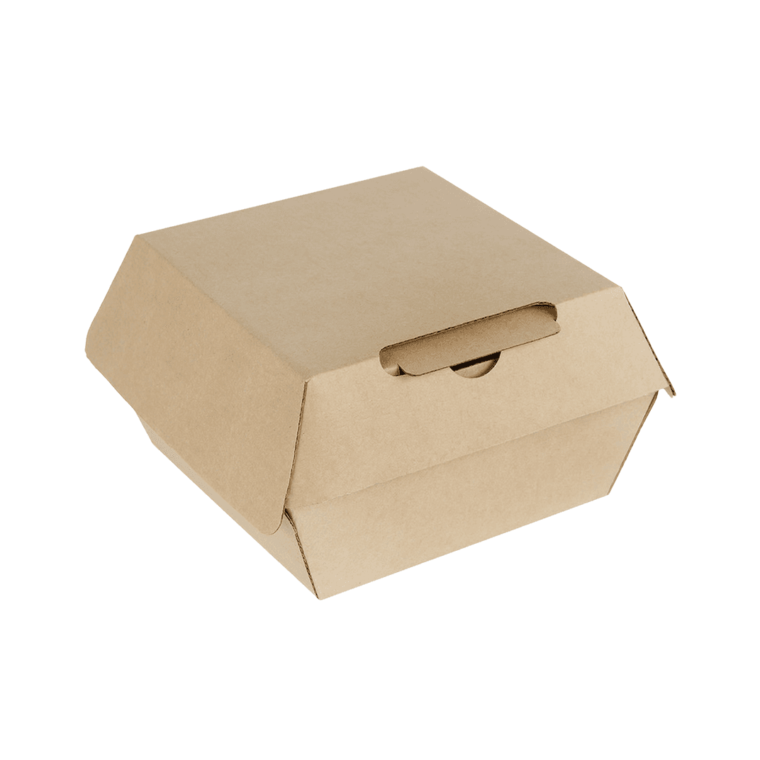 Bagcraft® EcoCraft® Take-Out Box Hinged With Dome Lid 4X4X2.81 IN Paper Kraft Square 600/Case