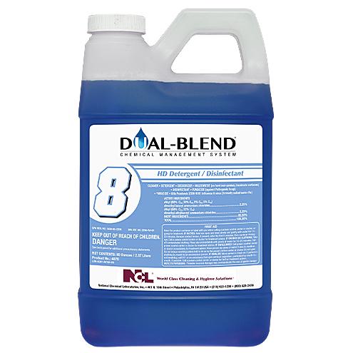 DUAL-BLEND® Citrus Scent Detergent Disinfectant 5X4X9 IN 80 FLOZ Liquid Heavy Duty 4/Case