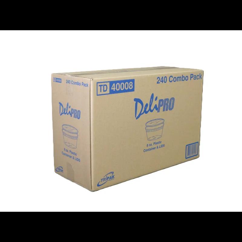 Deli Container Base & Lid Combo 8 OZ Plastic 240/Case