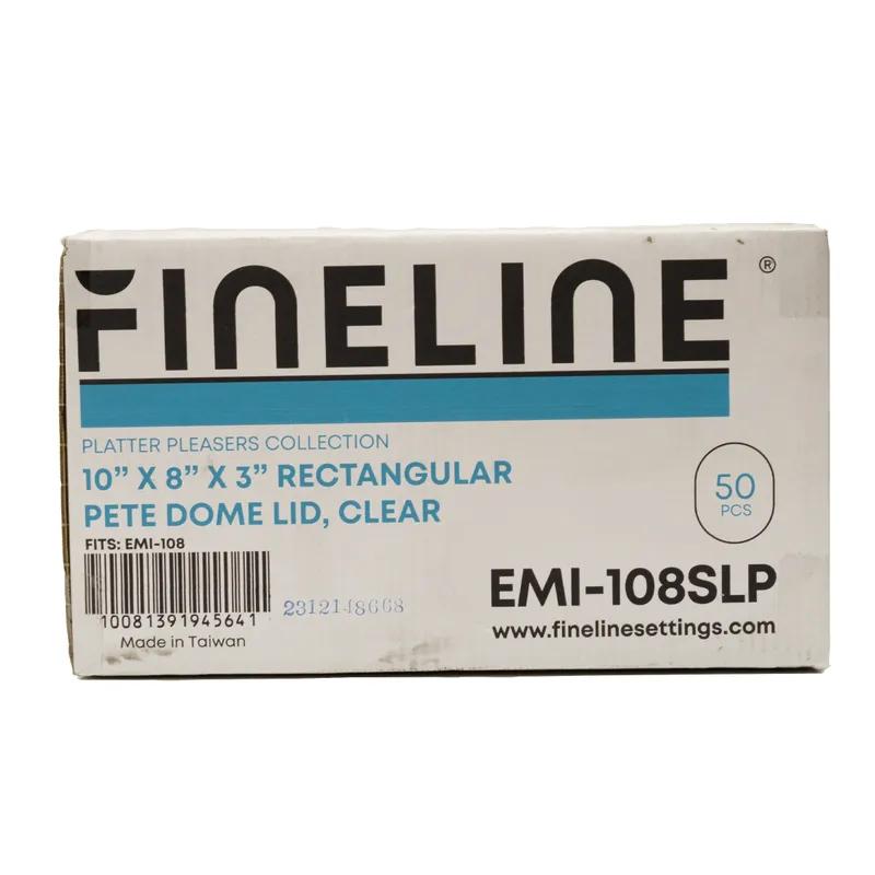 Lid Dome 8X10 IN PET Clear Rectangle Shallow For Container 50/Case