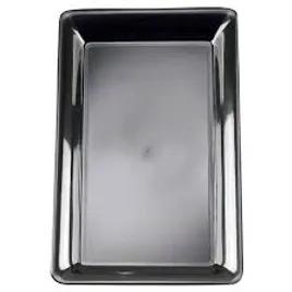 Serving Tray Base 12X18 IN PP Black Rectangle 20/Case