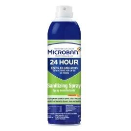 Microban Citrus Scent Sanitizer 15 FLOZ Multi Surface Aerosol 6/Case