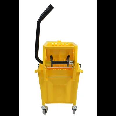 Mop Bucket & Wringer 35 QT Plastic Yellow Side Press 1/Each